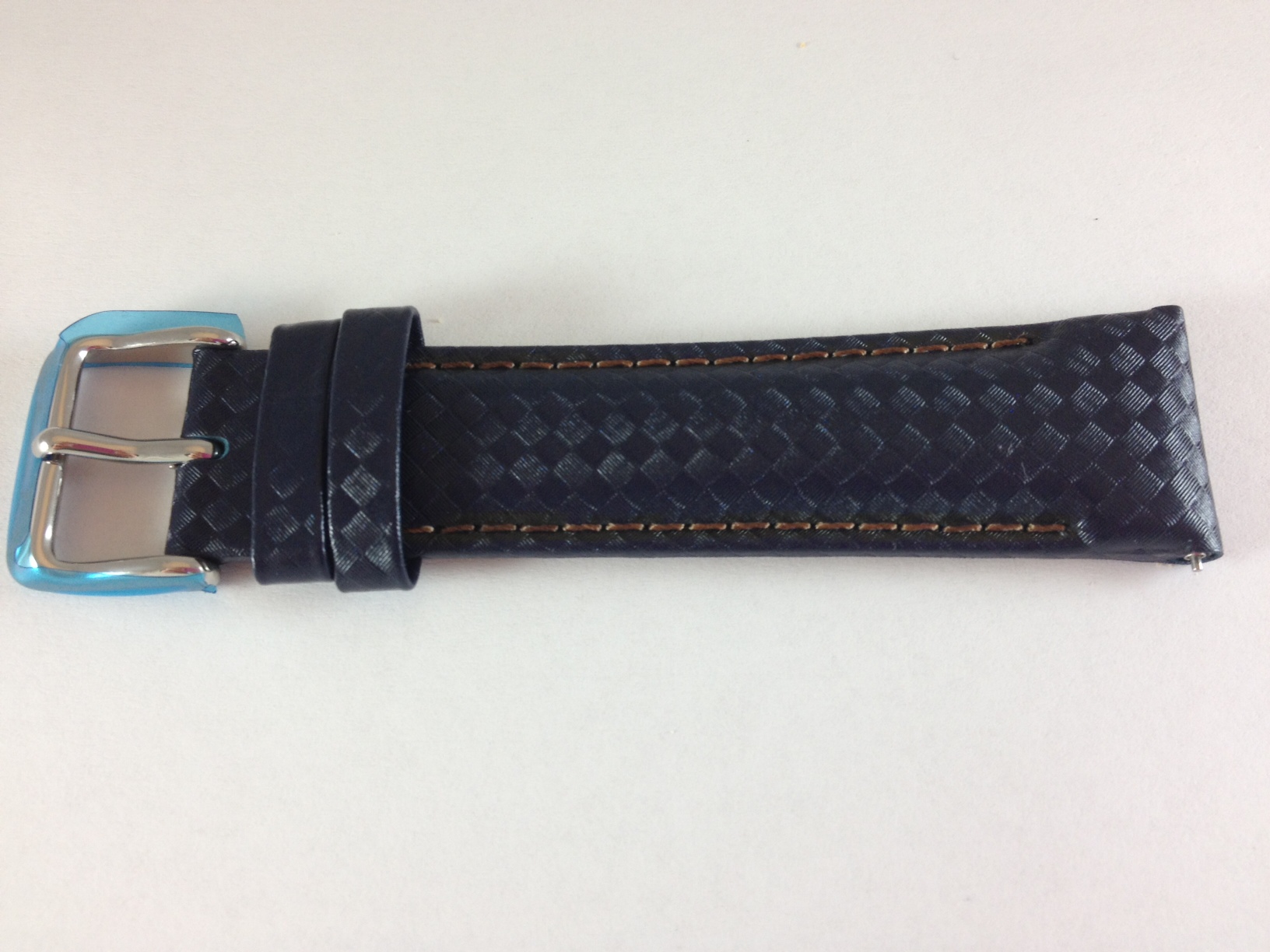 Black Carbon Fiber Strap with Gold Stitching