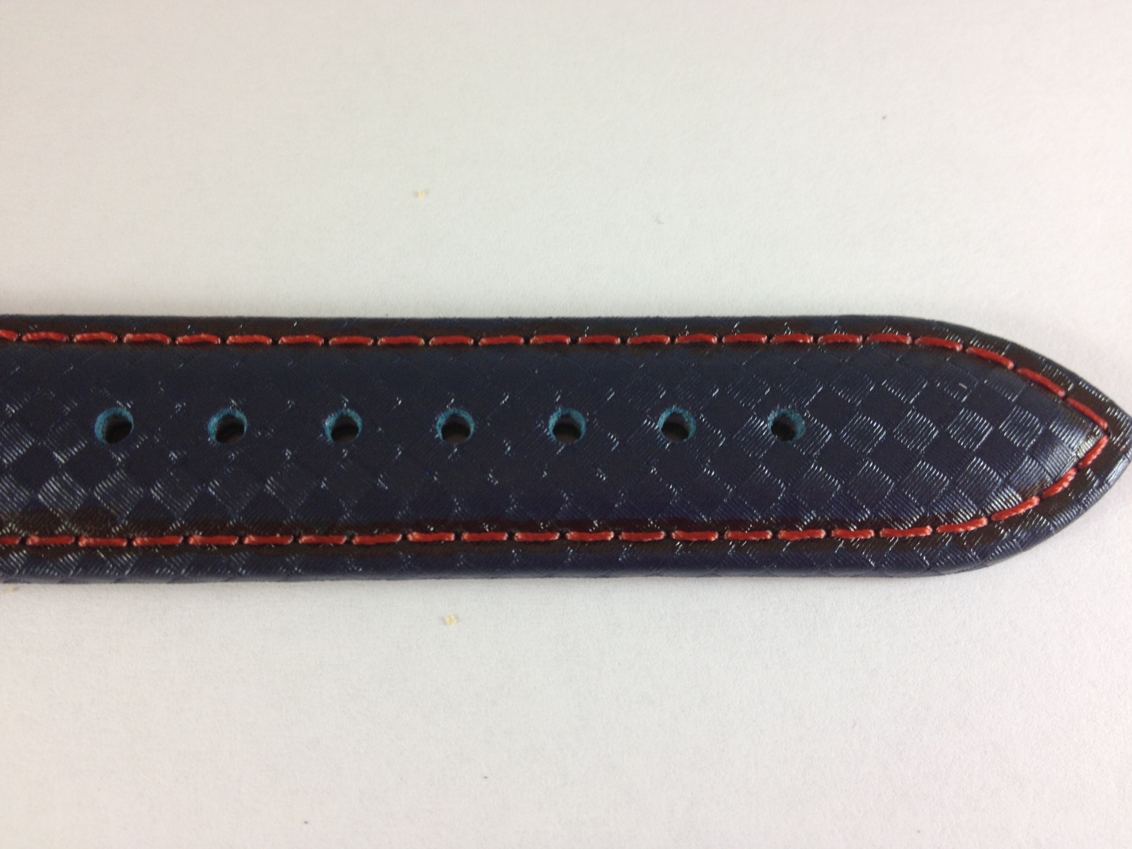 Black Sailcloth Strap with Orange Stitching