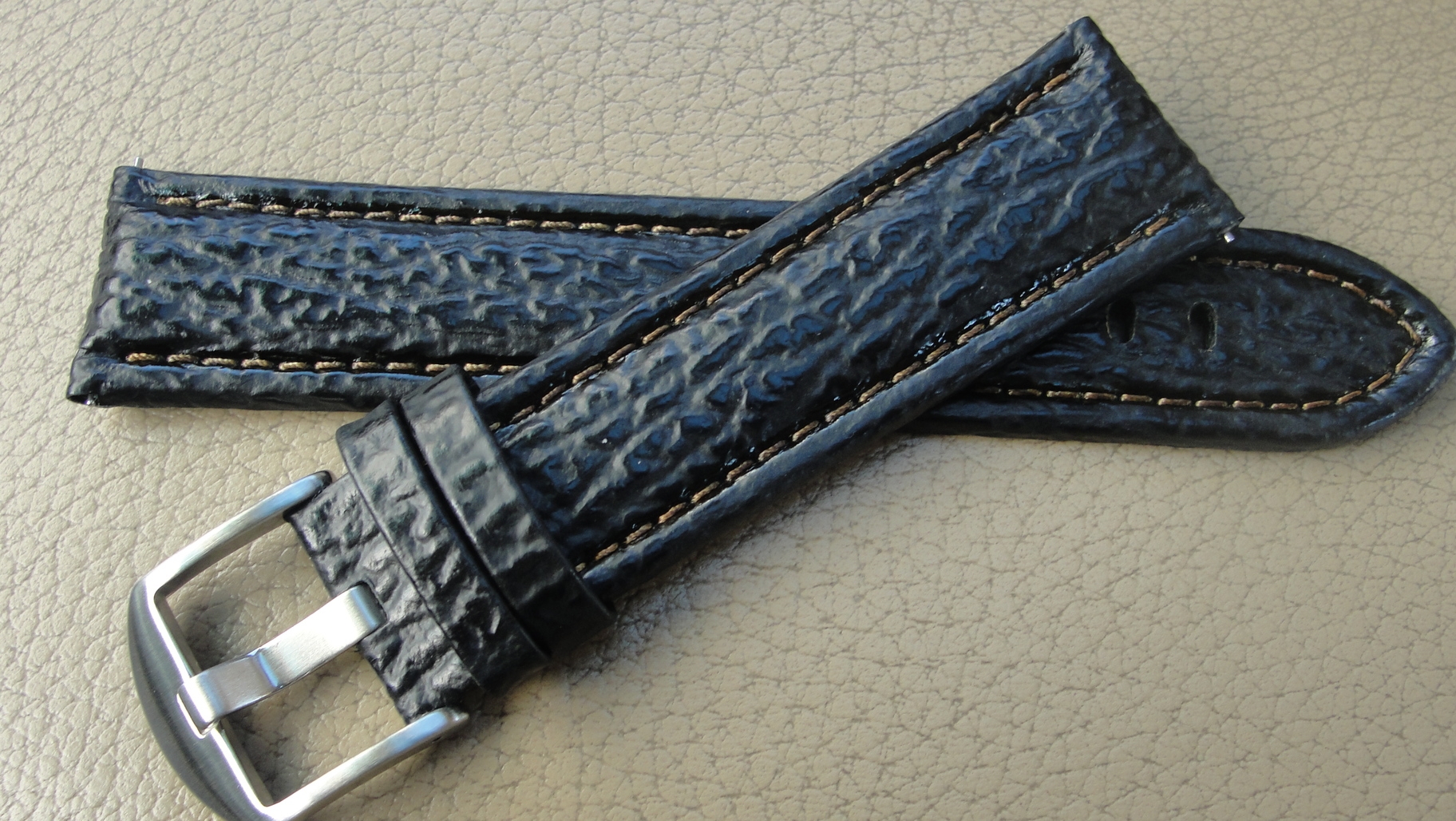 Brady Shark Elite Strap with Gold Stitching